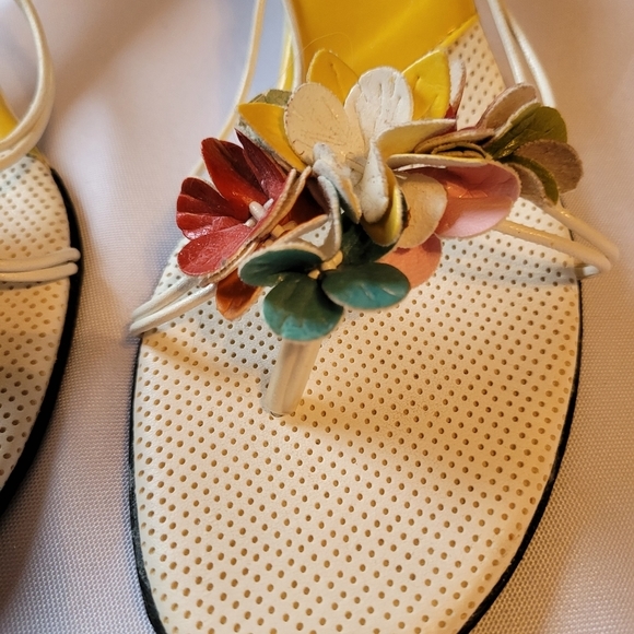 Summer‎ mules flower Vintage Sam & Libby 6.5 - Picture 2 of 12